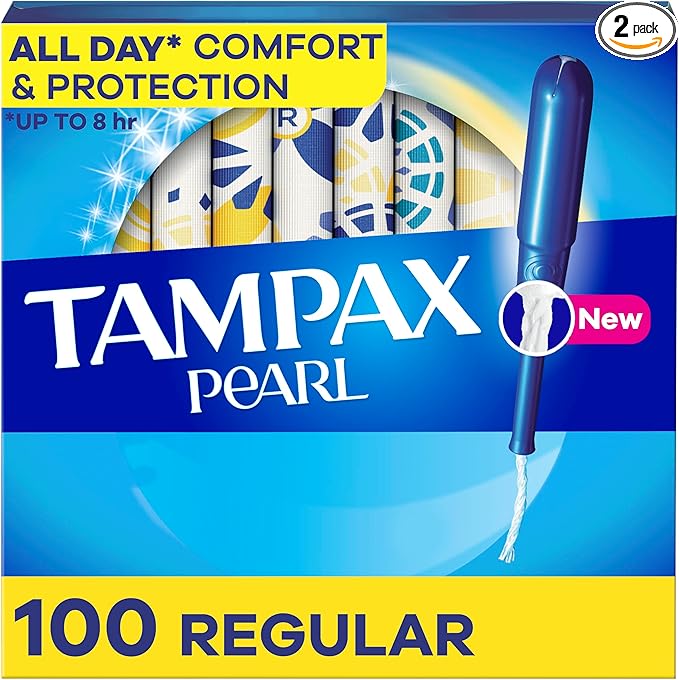Tampax Pearl Tampons Regular Absorbency, With Leakguard Braid