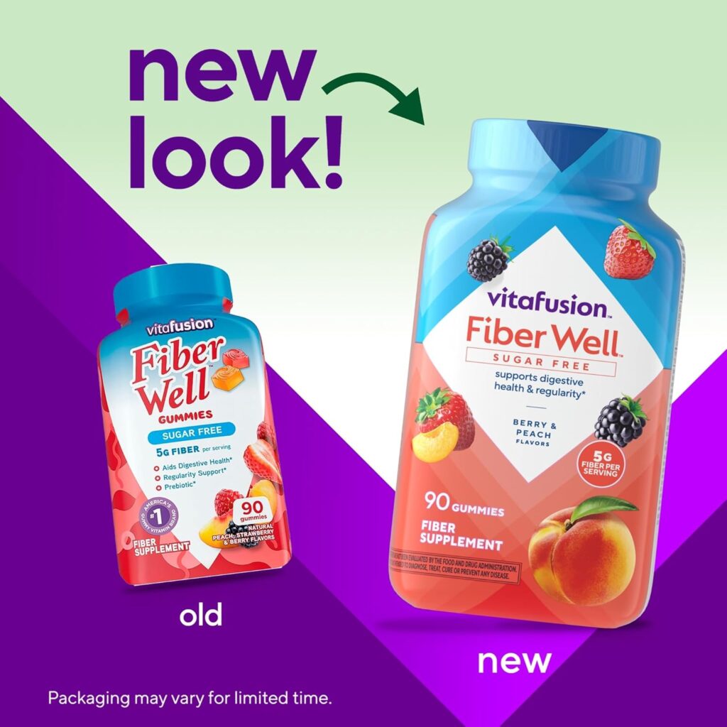 Vitafusion Fiber Well Gummies, Sugar Free Fiber Supplement