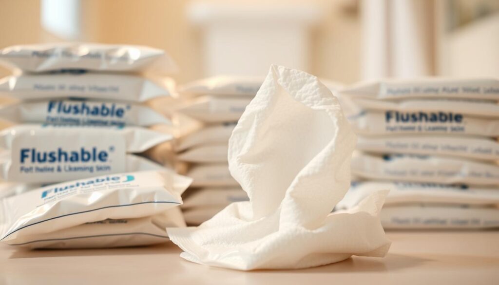 flushable wipes